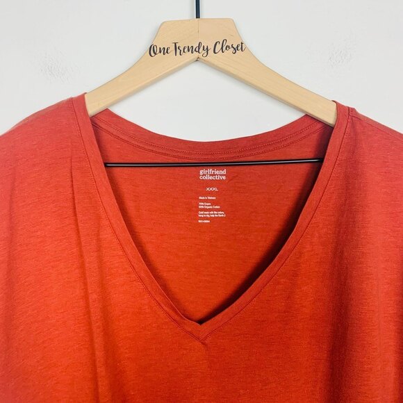 Girlfriend Collective | NWOT Lava Cupro V-Neck Short Sleeve Tee XXXLarge - Picture 6 of 6